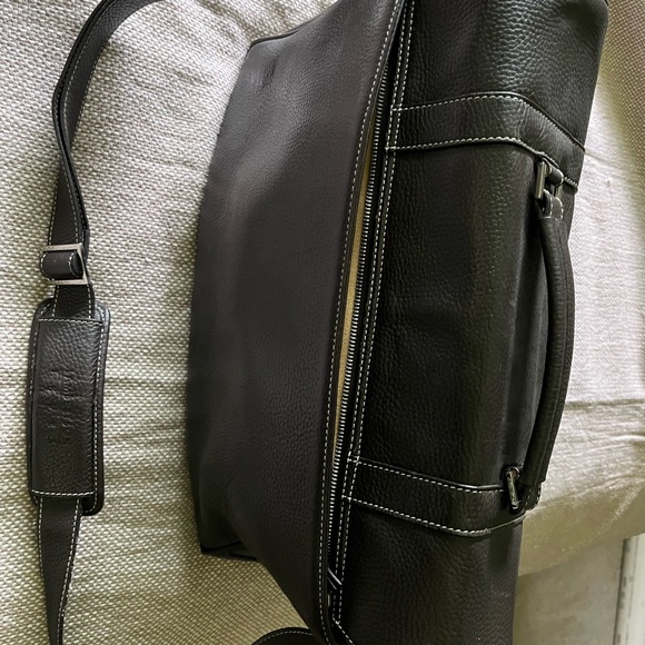 Lambertson Truex leather briefcase with shoulder strap - Picture 3 of 6